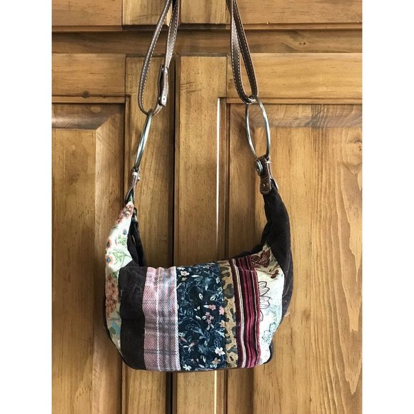 Relic Handbags - Small Patchwork Relic Shoulder Bag With Zipper Magnetic Button Clip Adorable